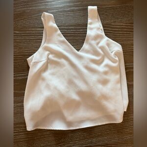 Lulus White Tie Split Back Tank Top